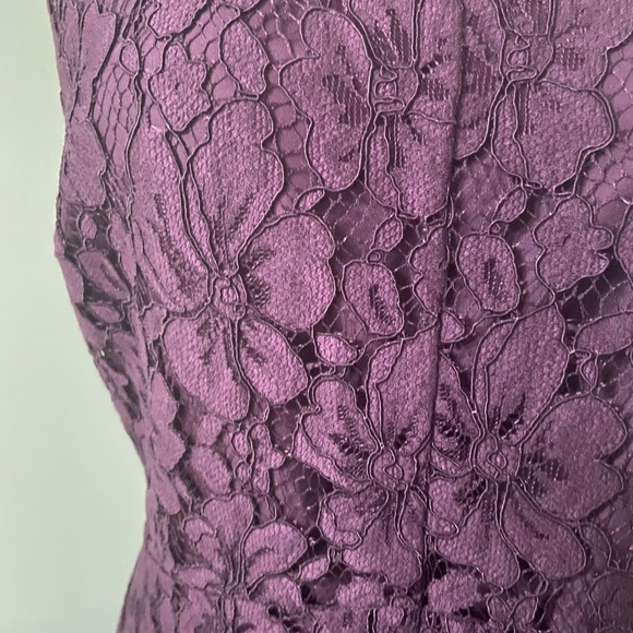 Ann Taylor Factory Burgundy Lace Sheath Dress - Picture 5 of 8